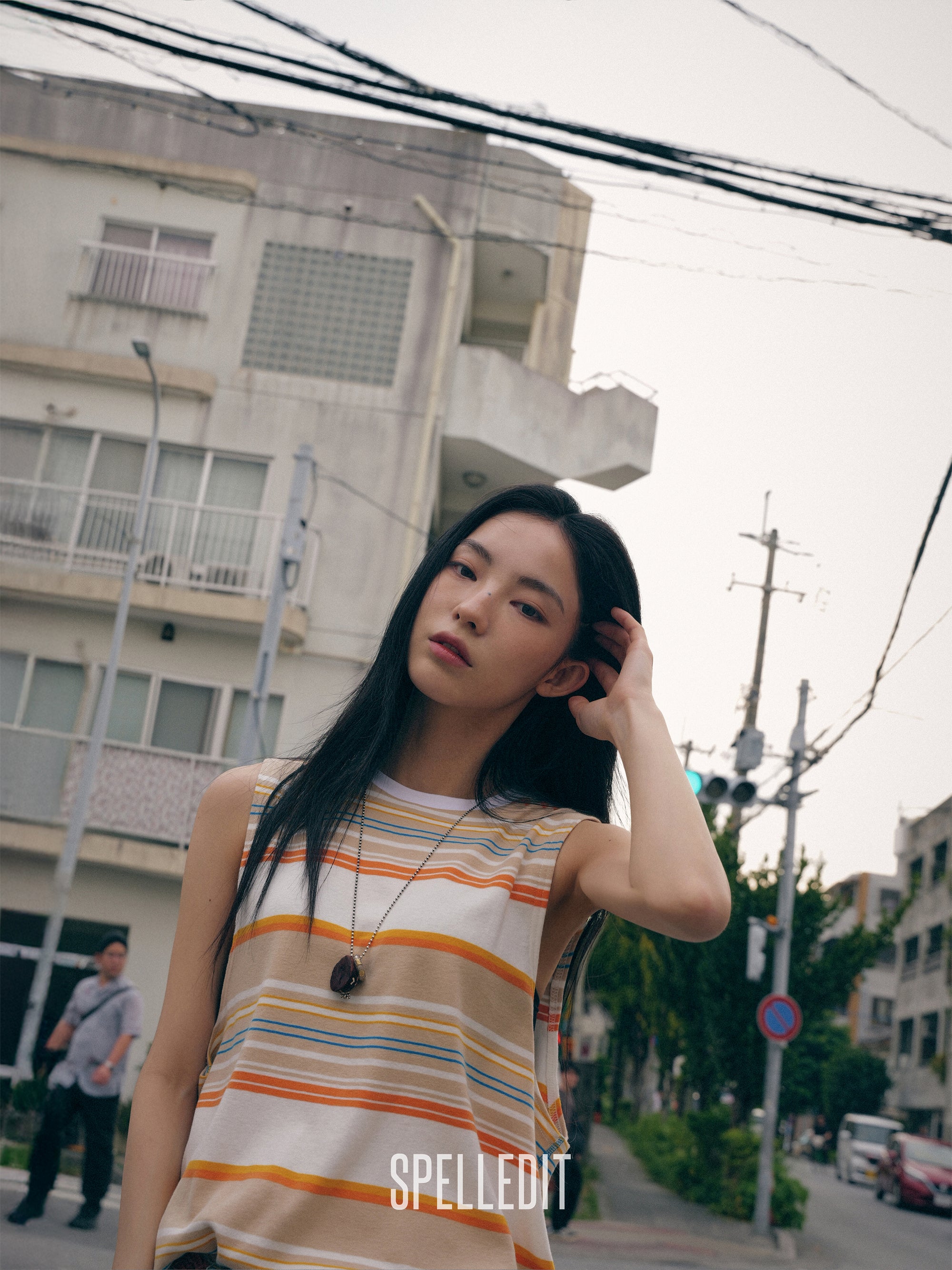 STRIPE COLOR BLOCK SLEEVELESS
