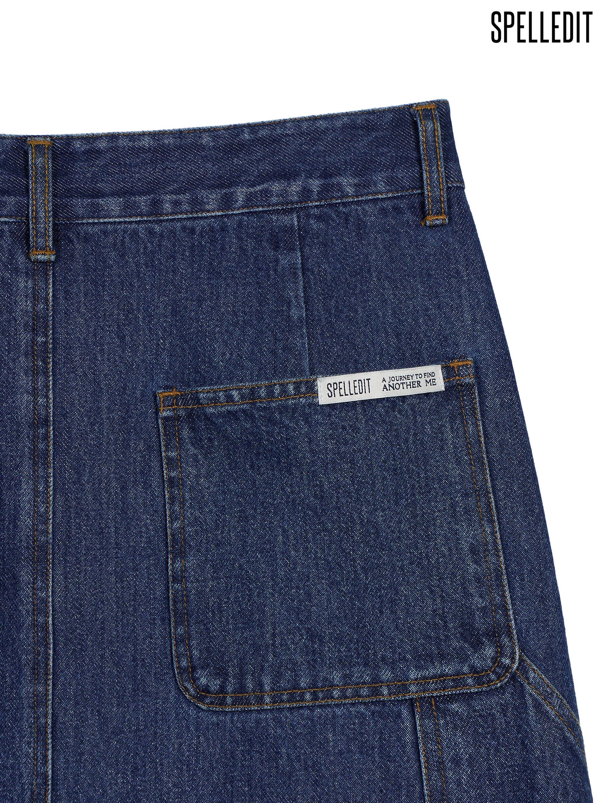 DENIM CARPENTER LONG SKIRT