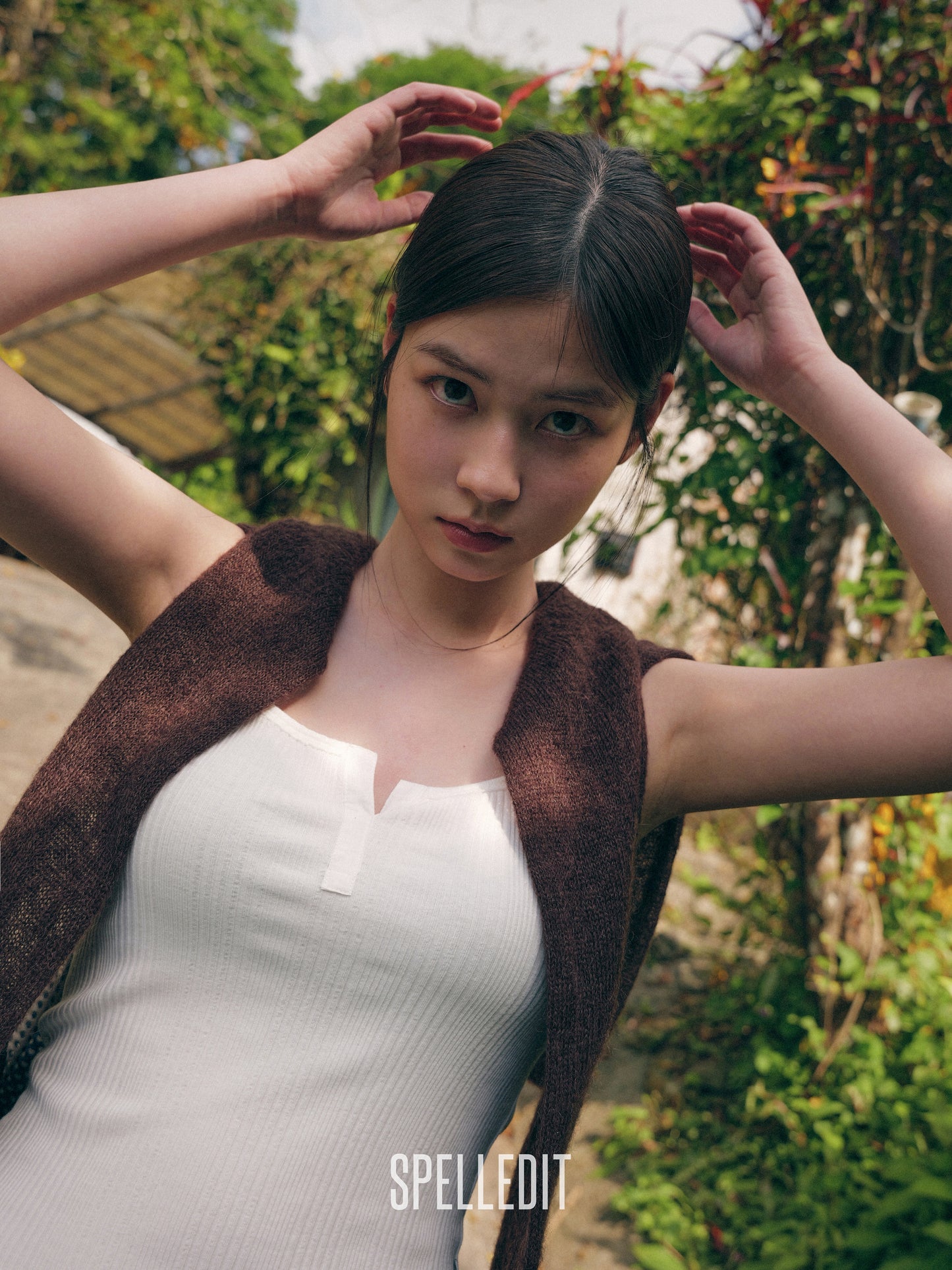 RIBBED PLACKET SLEEVELESS