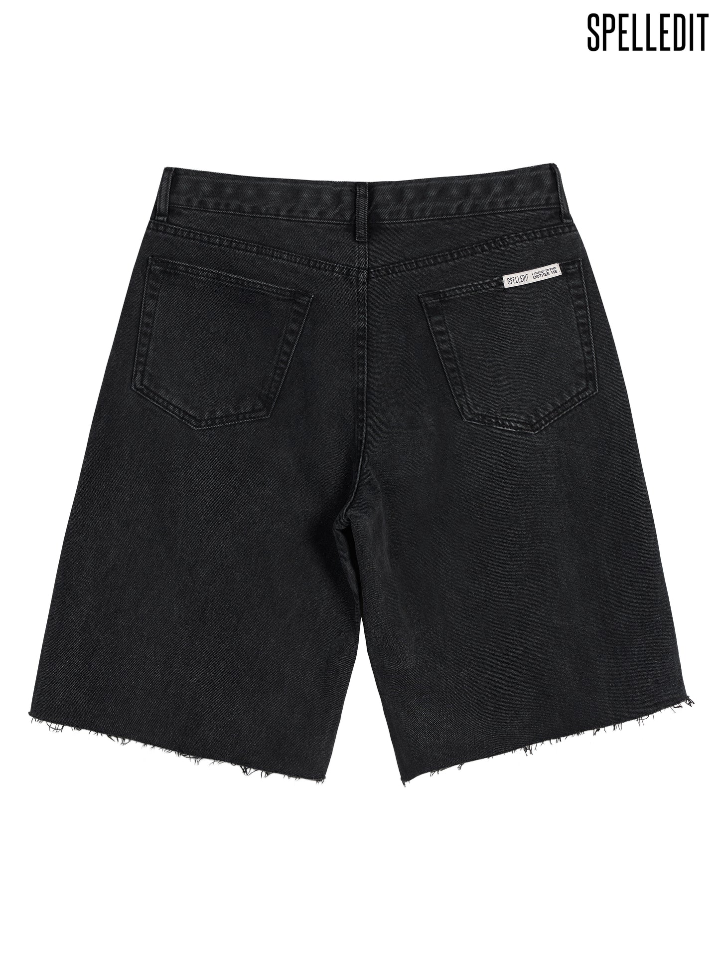 LOOSE FIT HALF DENIM PANTS