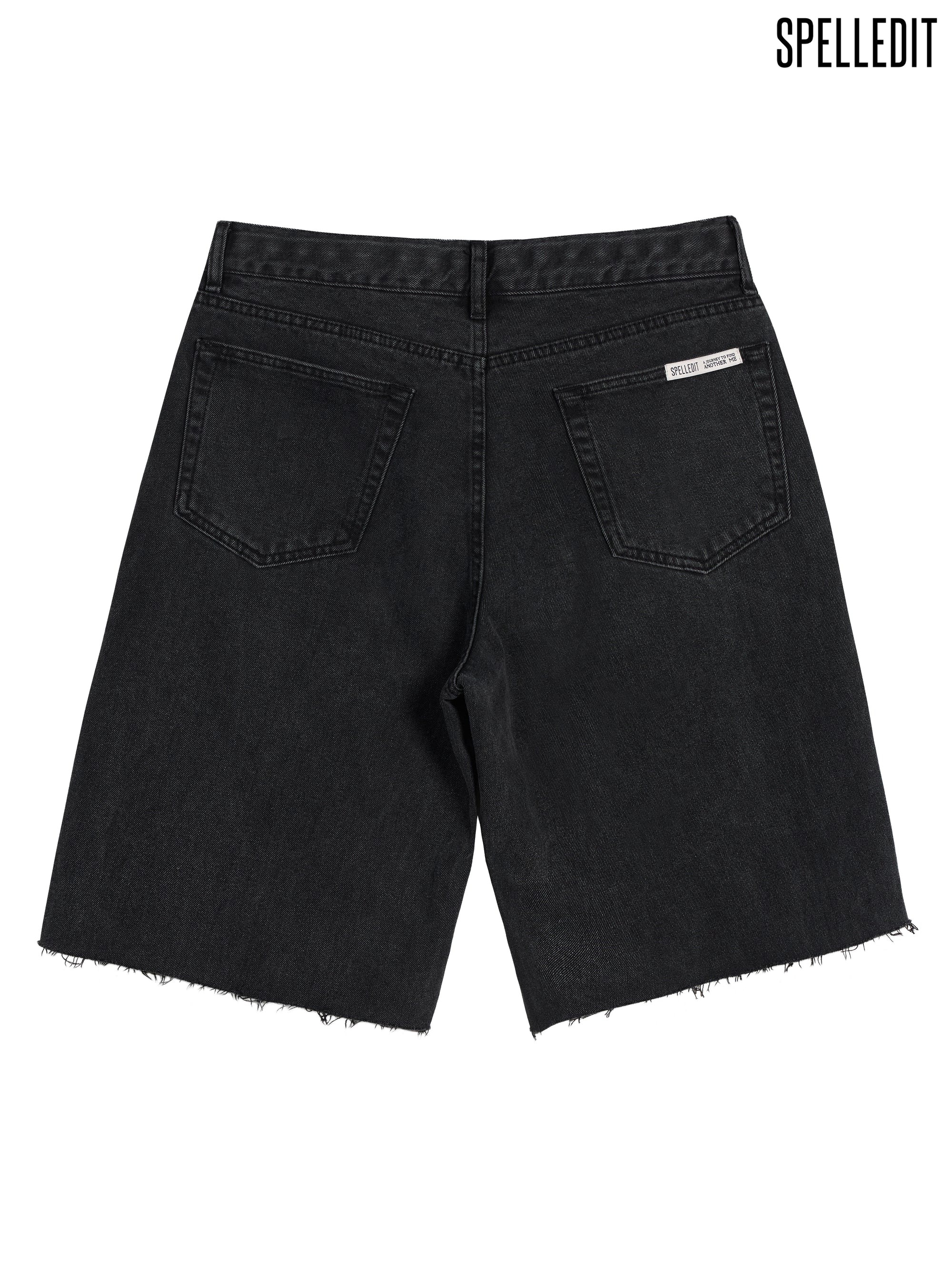 LOOSE FIT HALF DENIM PANTS
