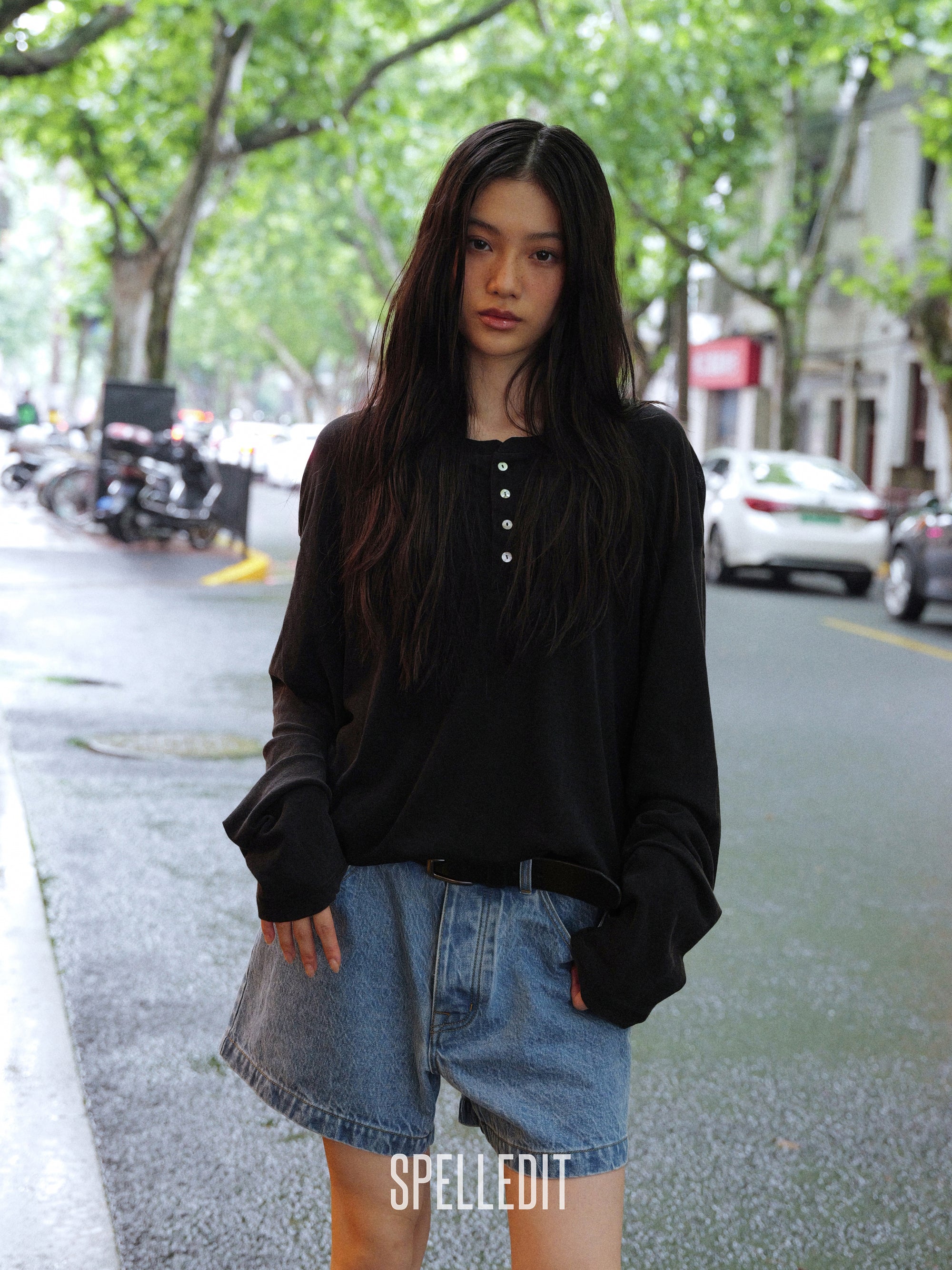 [6/22 PRE]DENIM 3/4 SHORTS