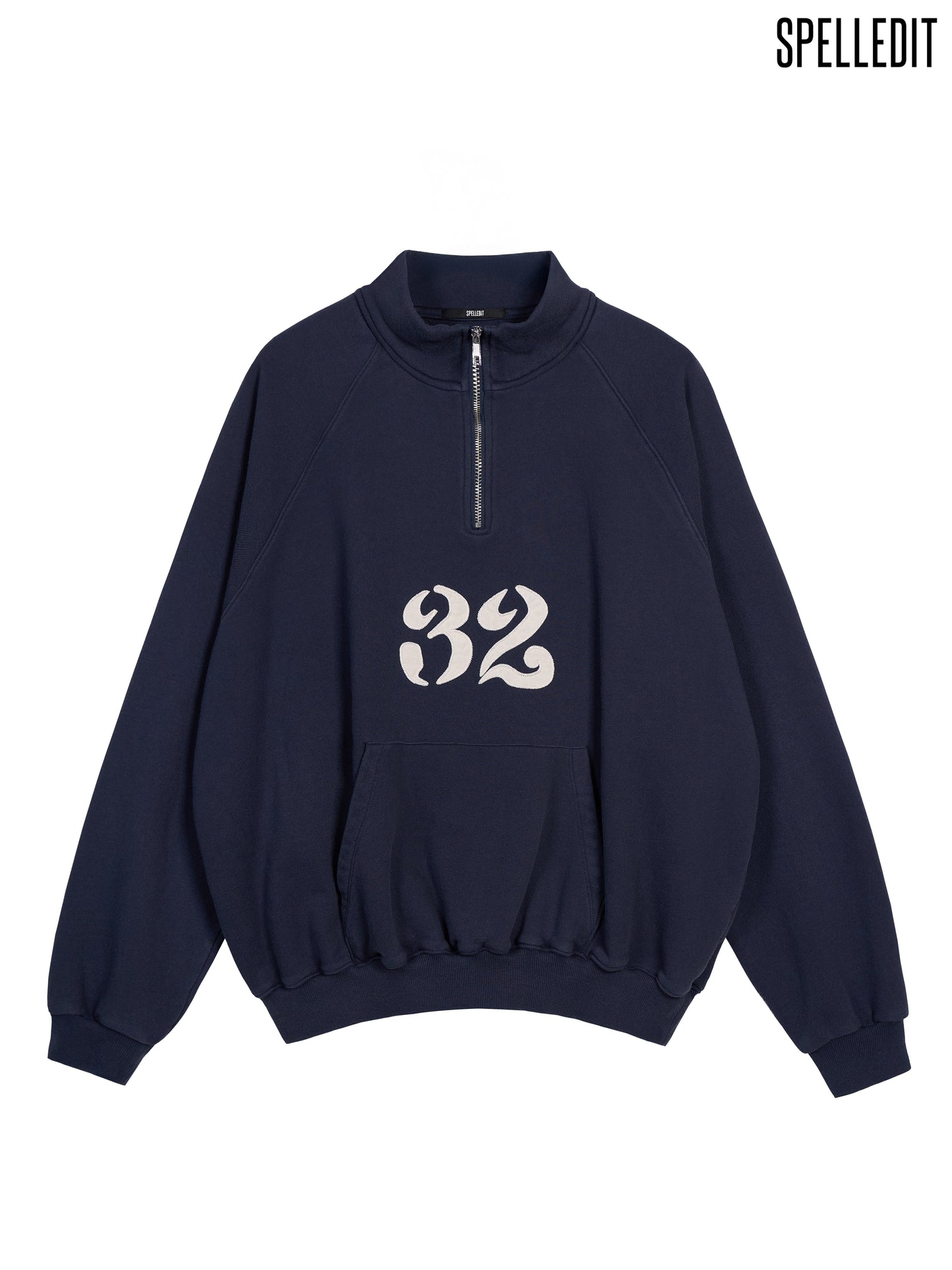 APPLIQUE HALF-ZIP SWEATSHIRT