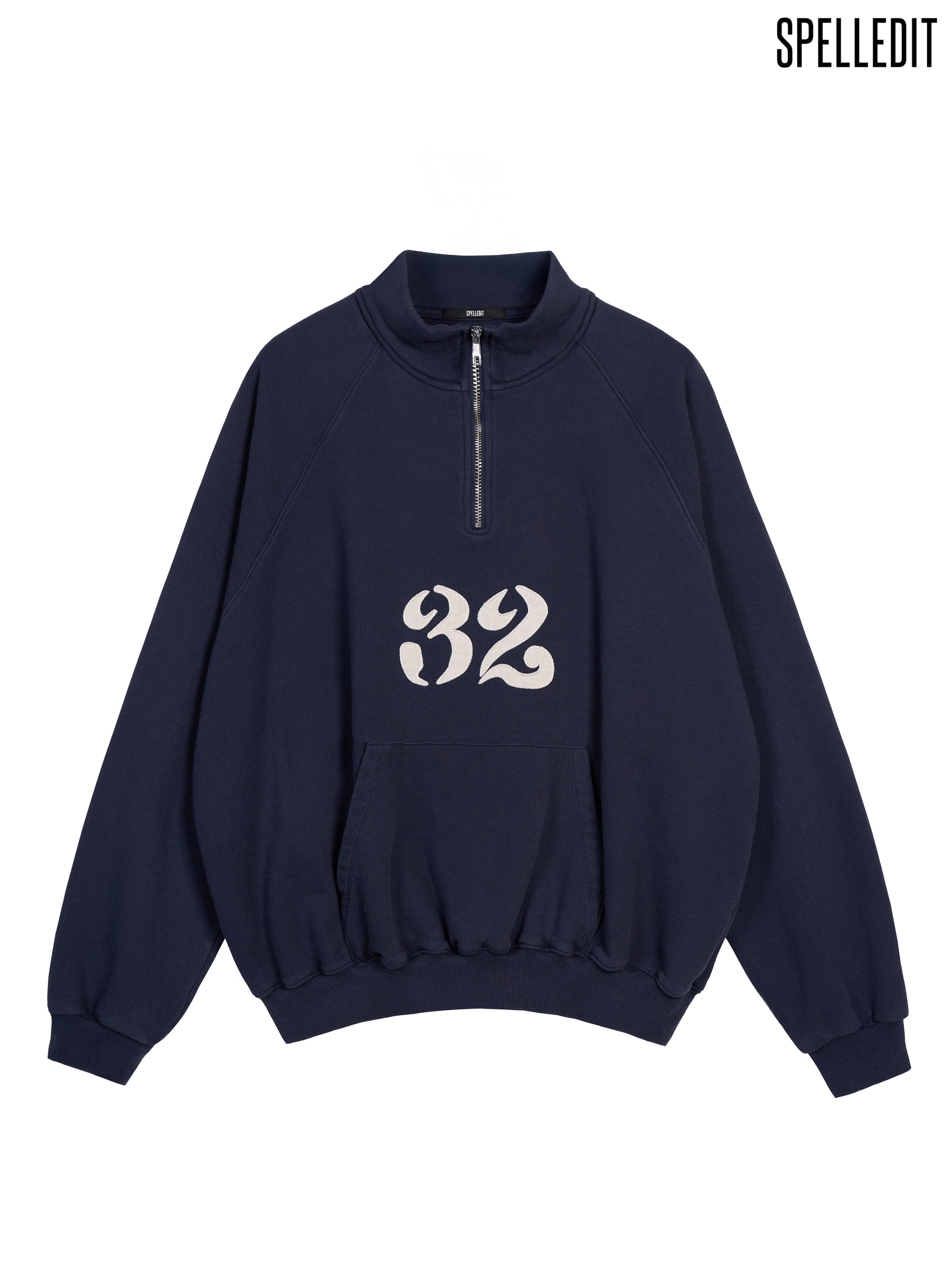 APPLIQUE HALF-ZIP SWEATSHIRT