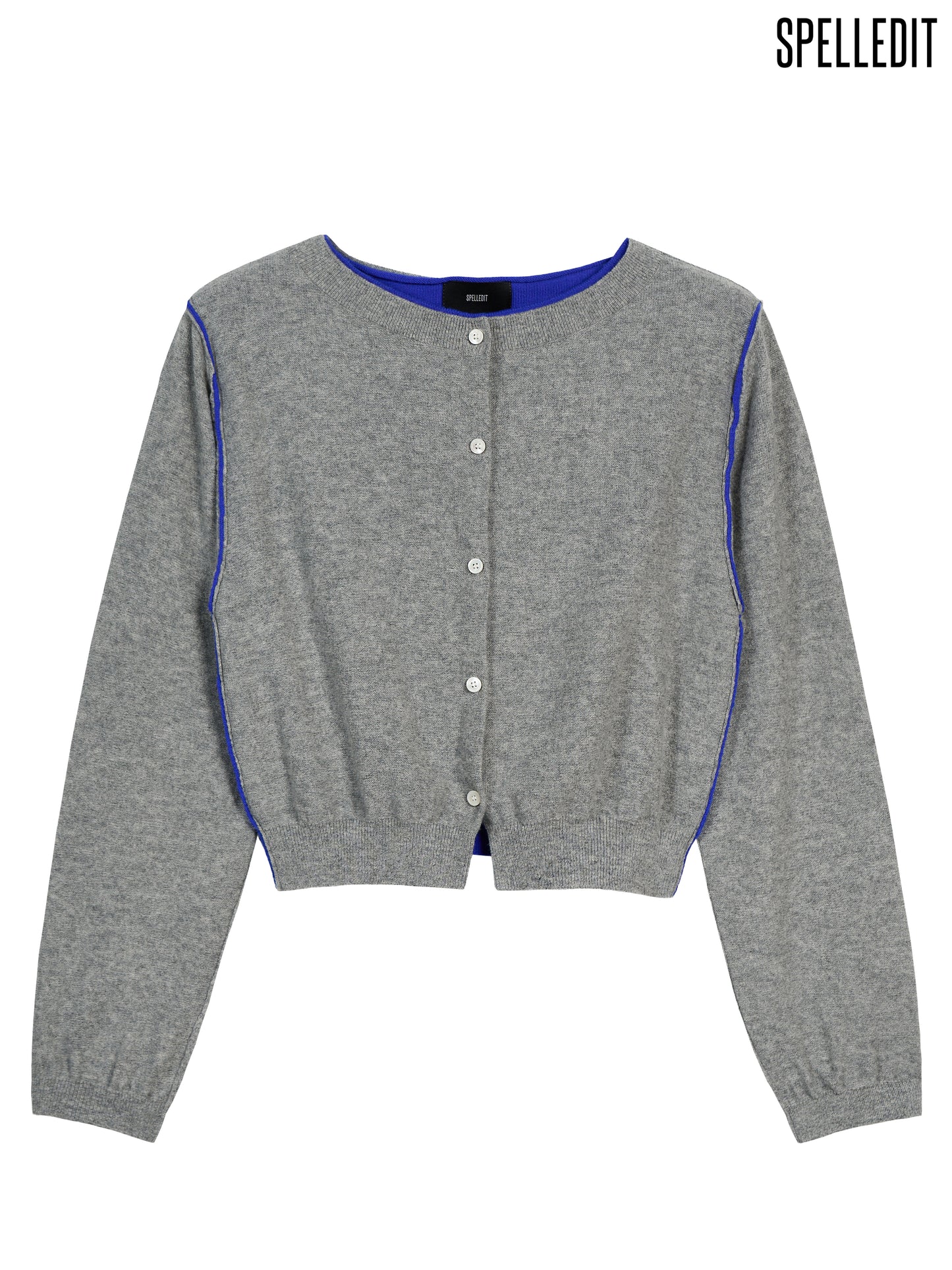 COLOR-BLOCK LAYERED CARDIGAN