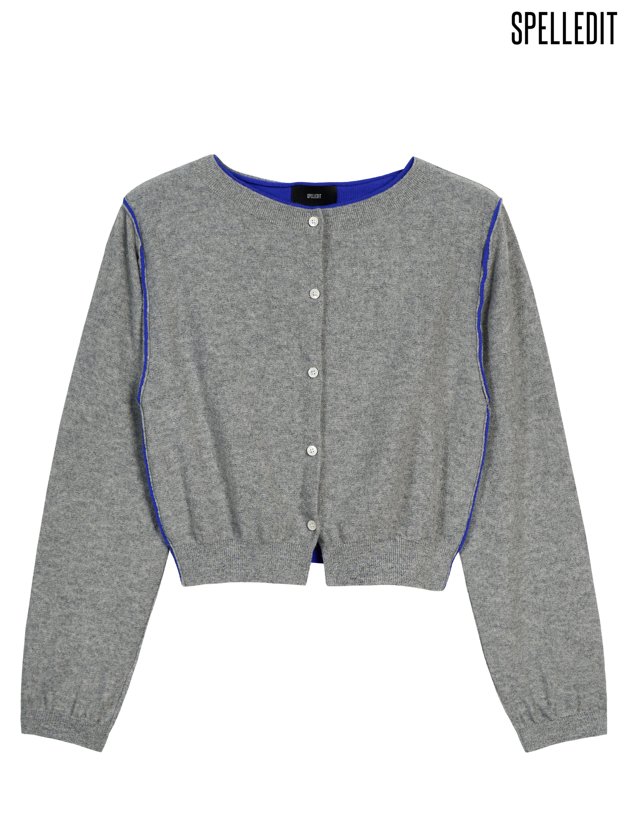 COLOR-BLOCK LAYERED CARDIGAN