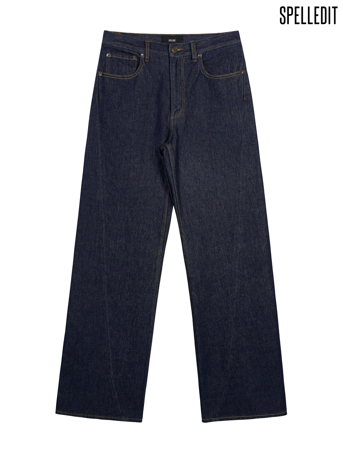 CURVED SEAM DENIM BOOTCUT JEANS