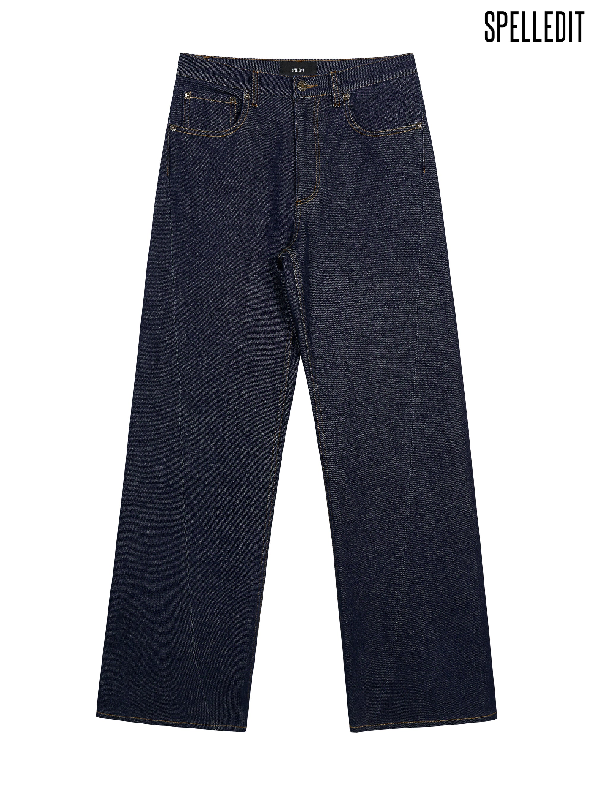 CURVED SEAM DENIM BOOTCUT JEANS