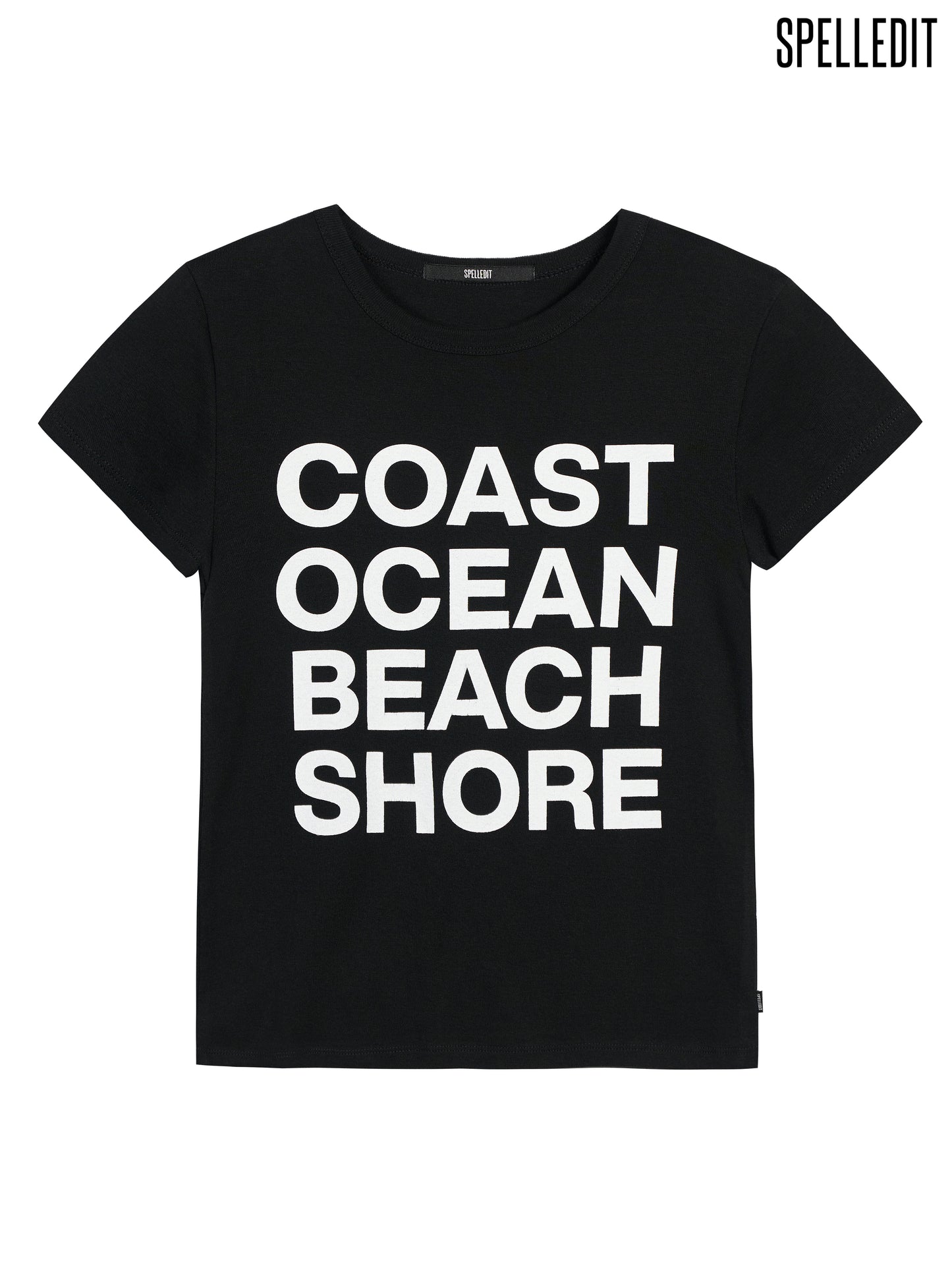 COASTAL WORDING PRINT T-SHIRT