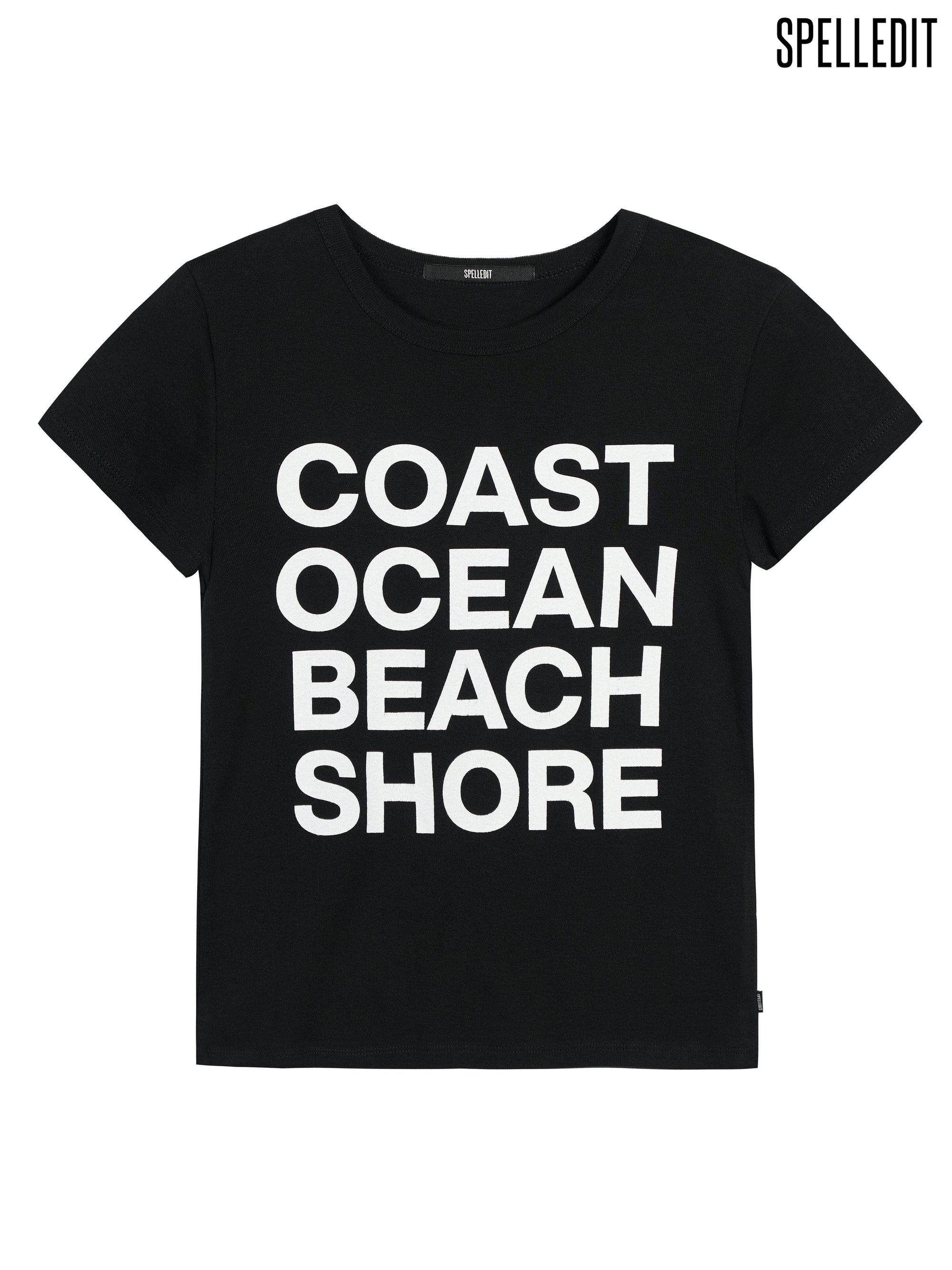 COASTAL WORDING PRINT T-SHIRT