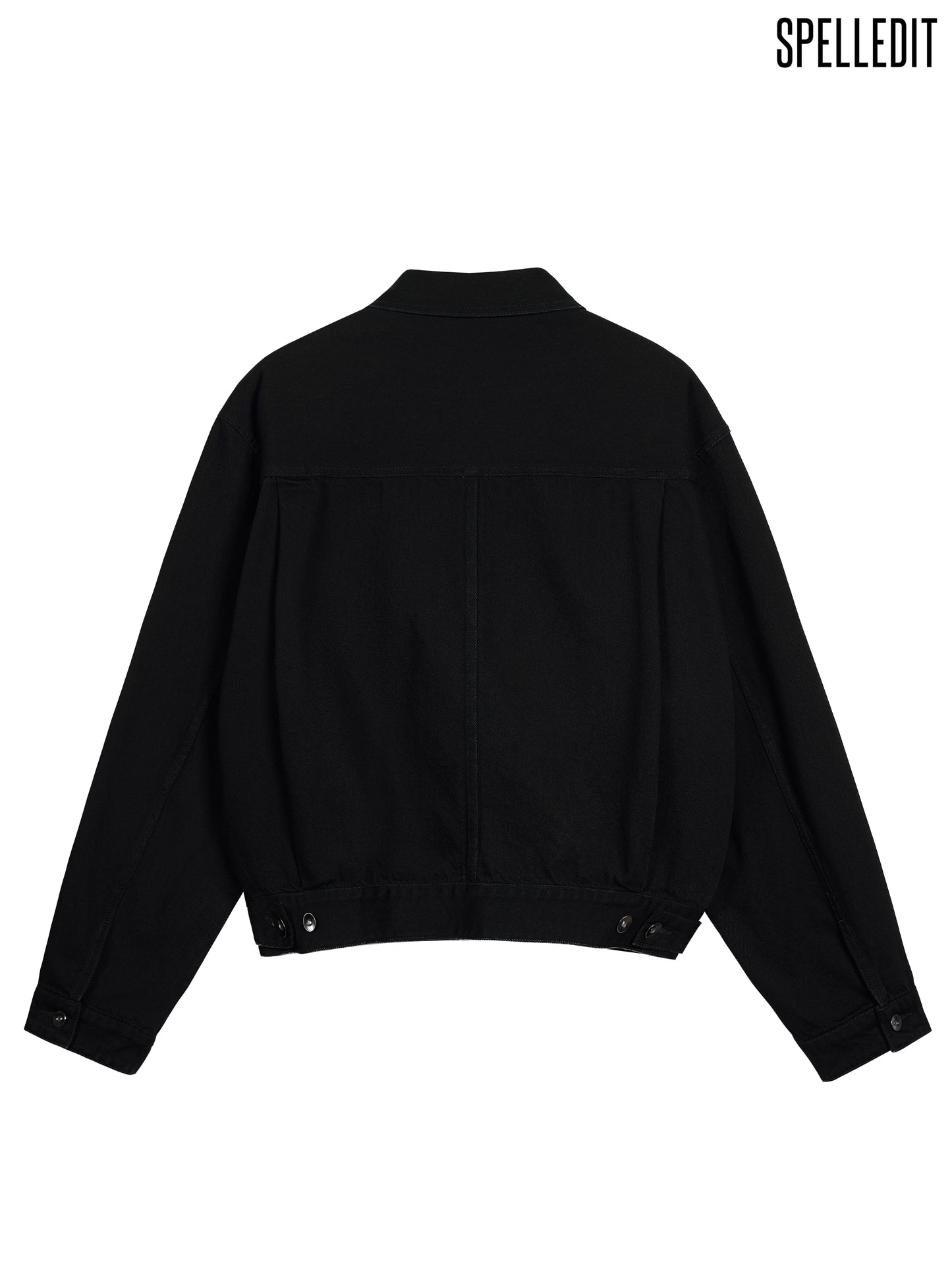 BLACK DENIM TRUCKER JACKET