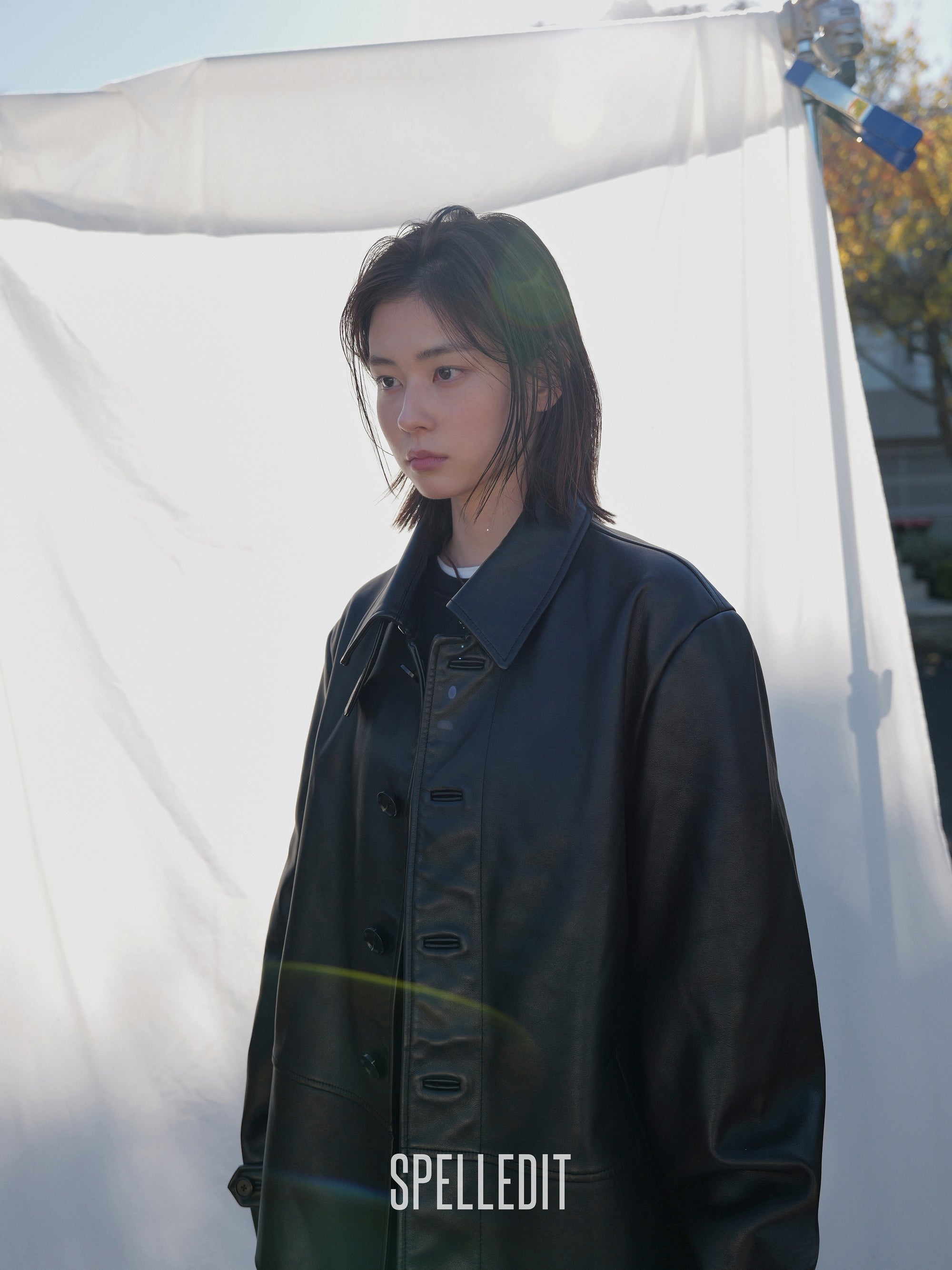 [9/7 PRE]COLLARED LEATHER JACKET