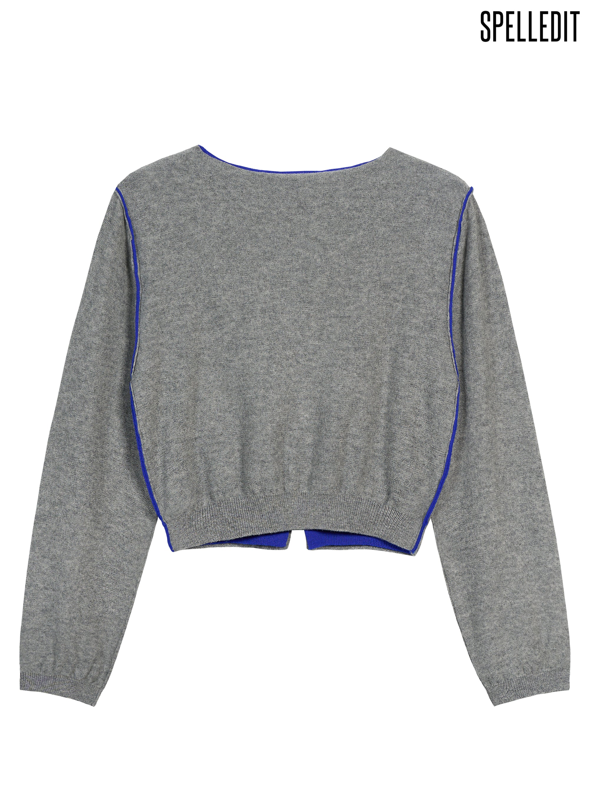 COLOR-BLOCK LAYERED CARDIGAN