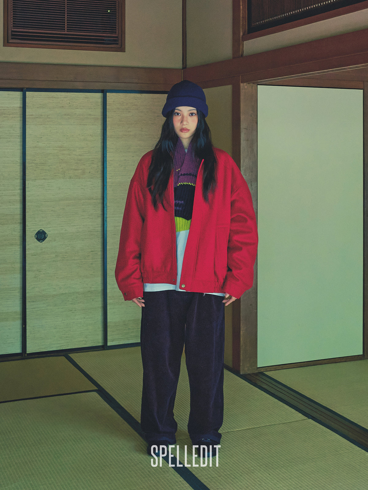 Melton Zip up Blouson