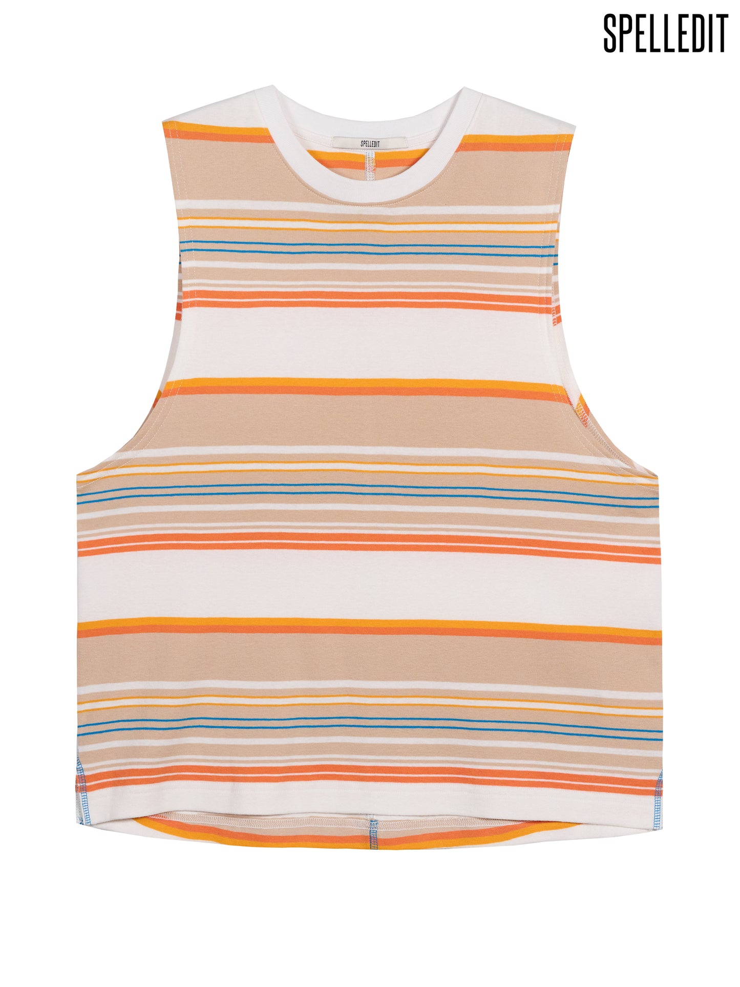 STRIPE COLOR BLOCK SLEEVELESS
