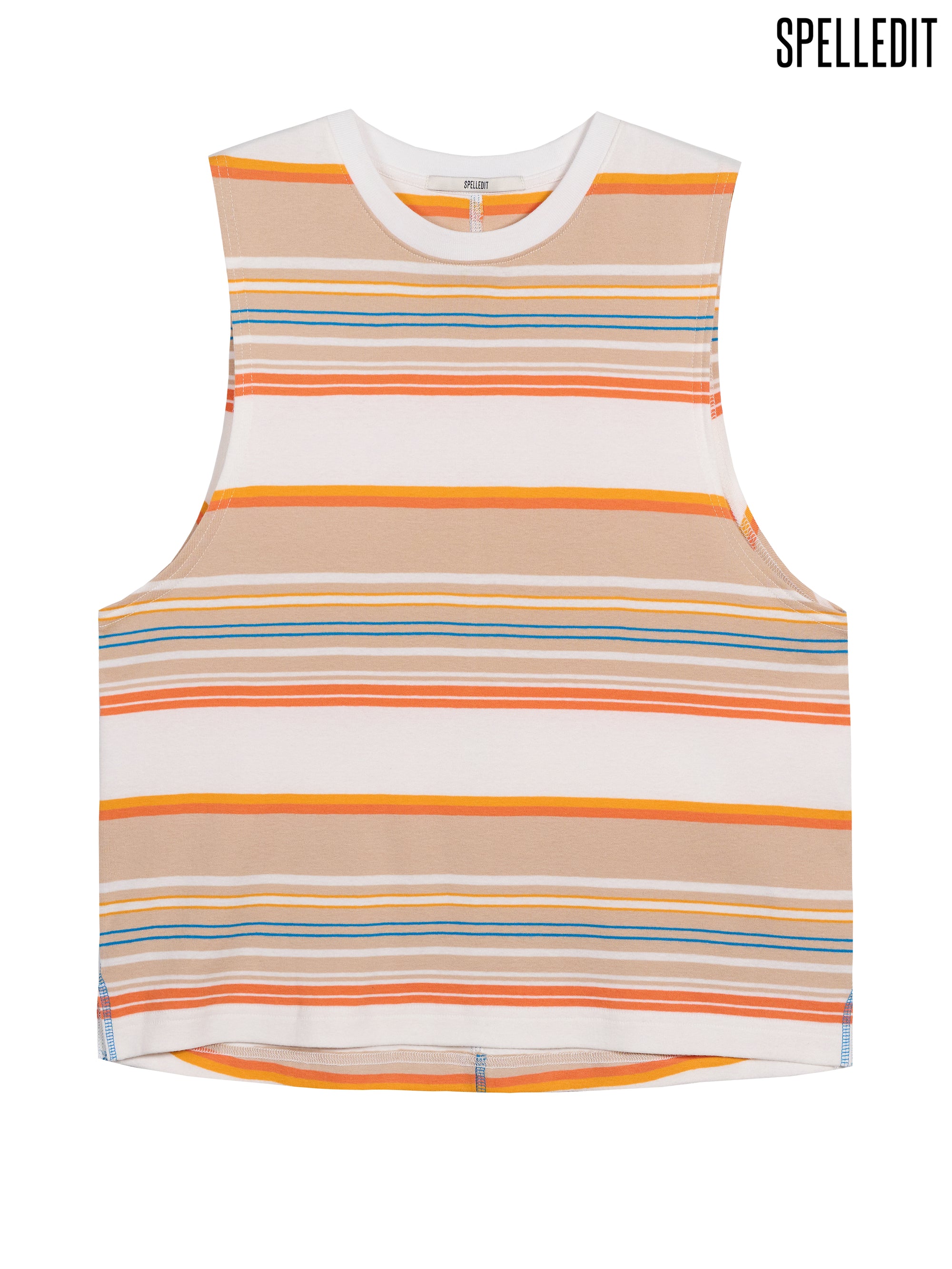 STRIPE COLOR BLOCK SLEEVELESS