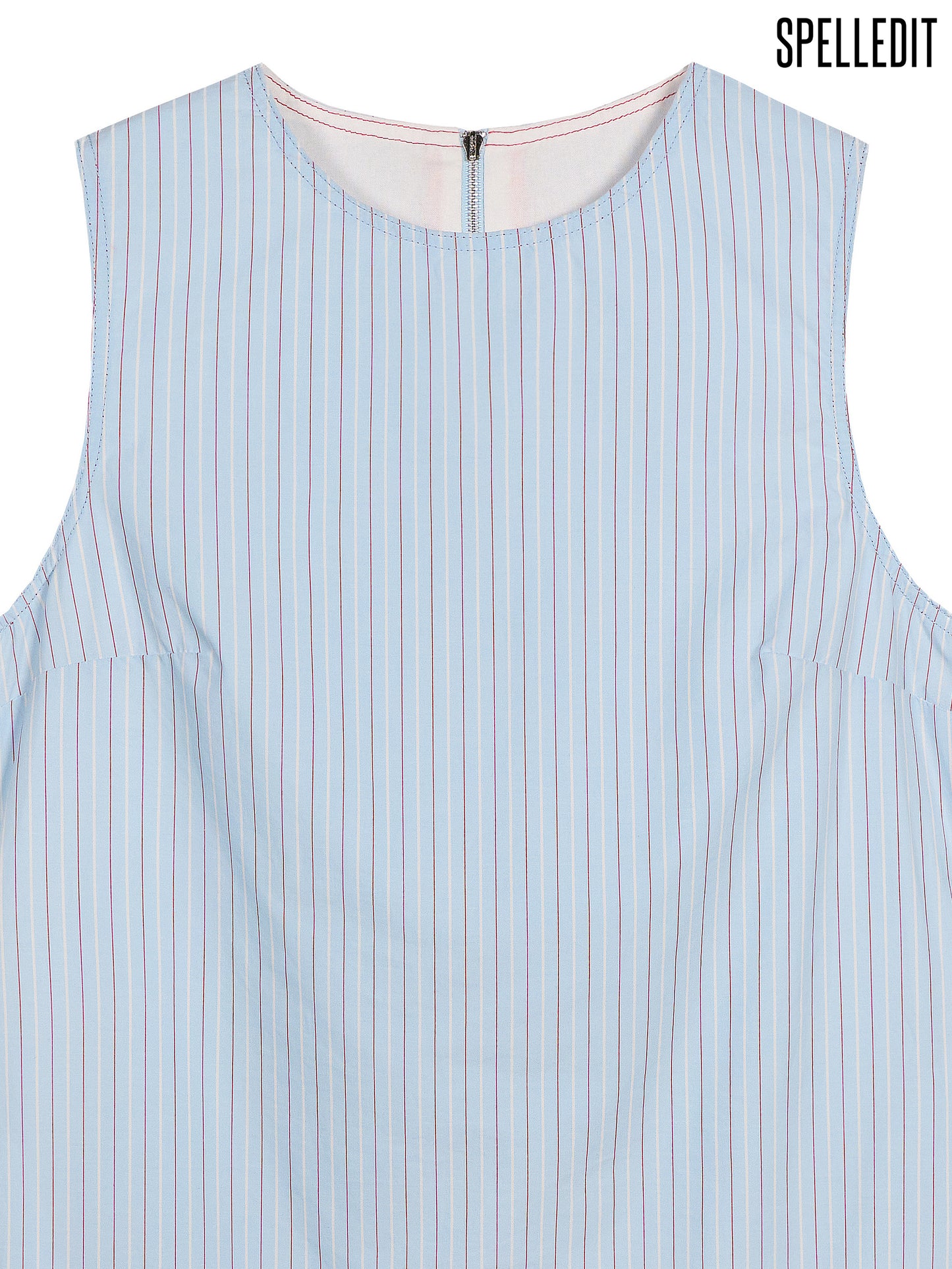 STRIPED REVERSIBLE SLEEVELESS DRESS
