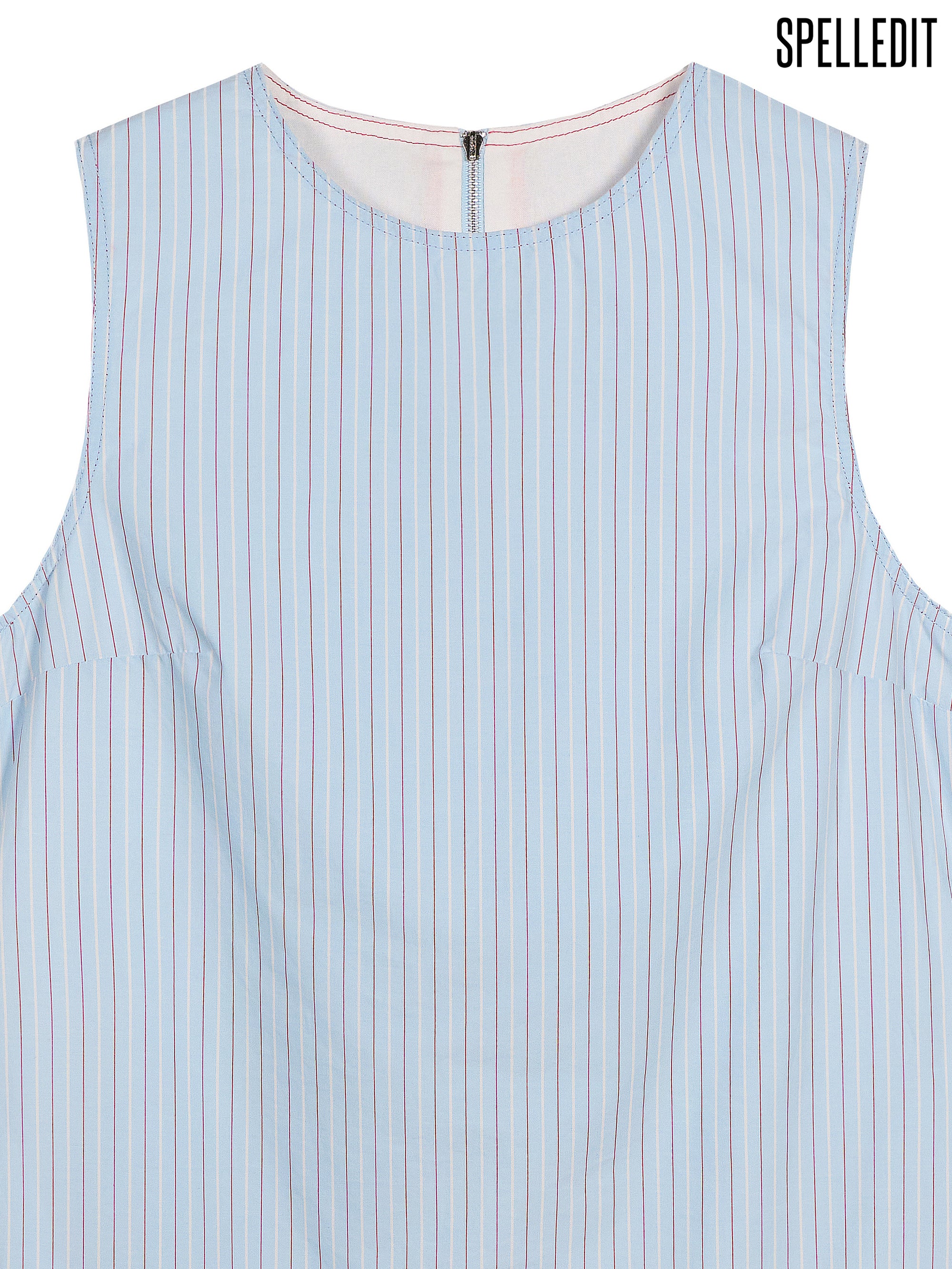 STRIPED REVERSIBLE SLEEVELESS DRESS