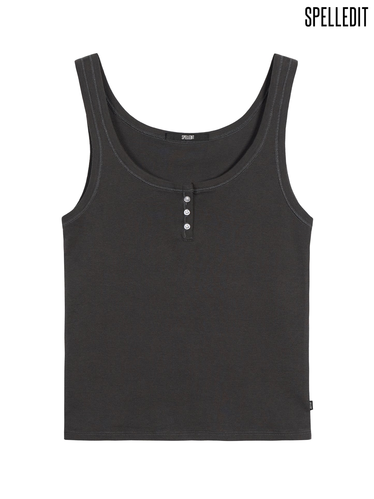 BUTTON HENLEY SLEEVELESS
