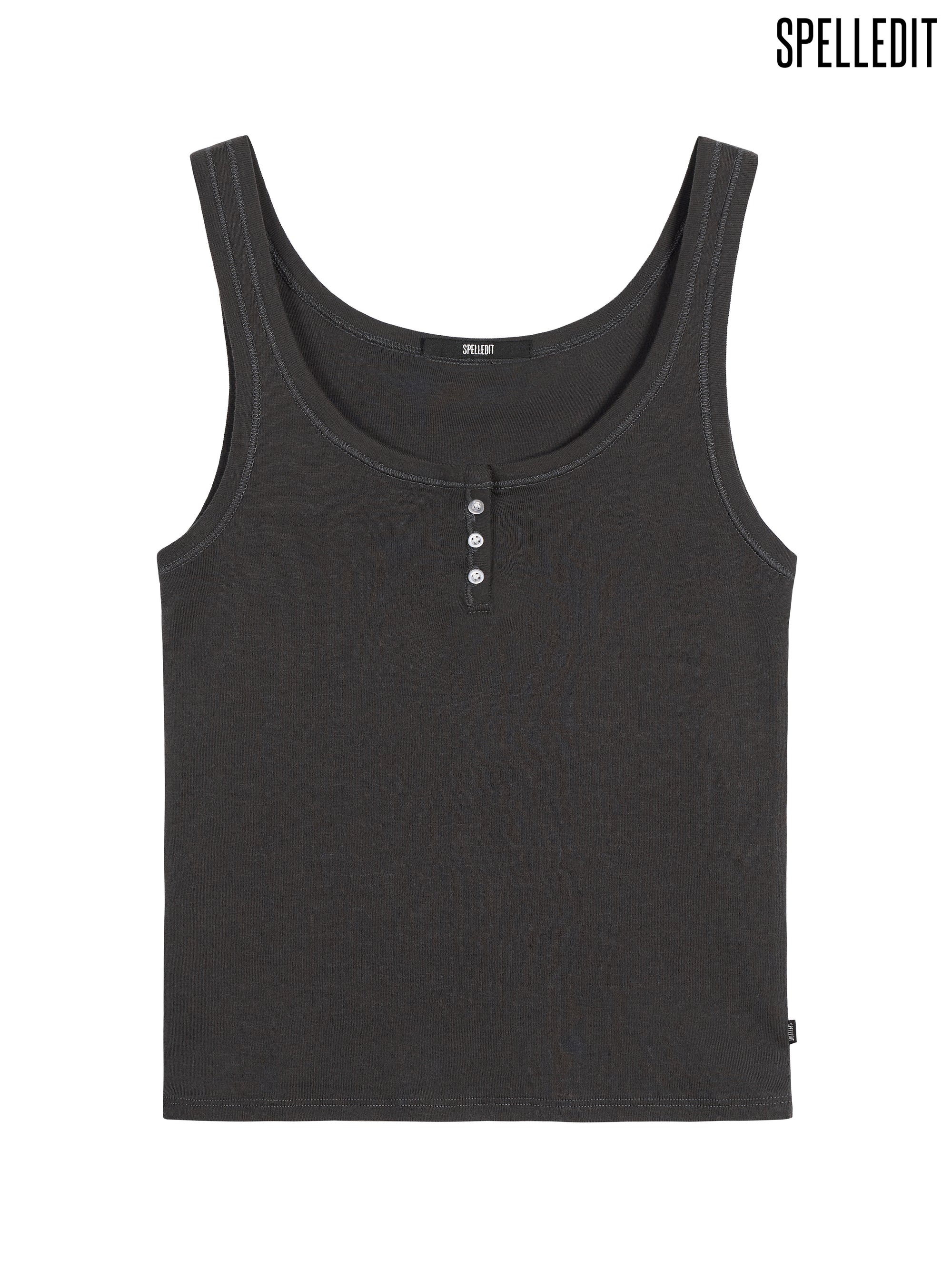 BUTTON HENLEY SLEEVELESS