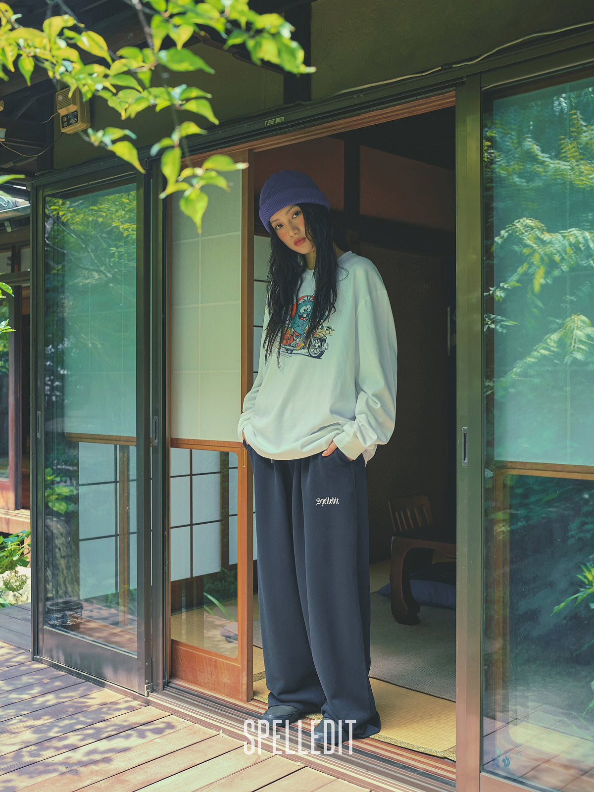 SPELL logo detailed frenchterry pants