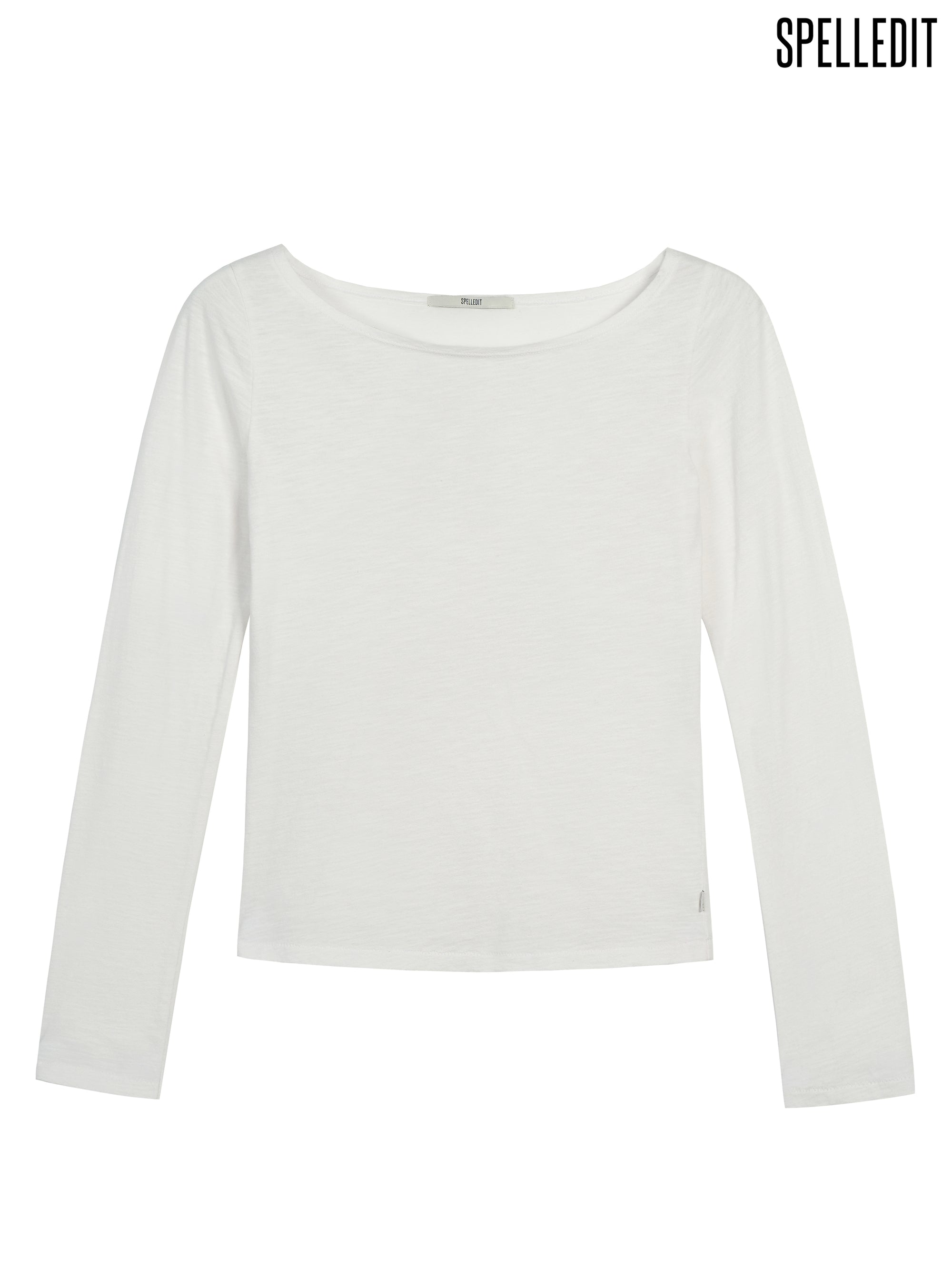 BOAT NECK LONG SLEEVE T-SHIRT