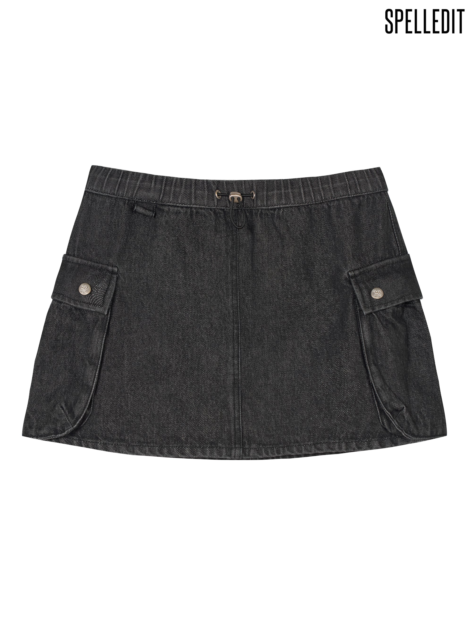 [9/7 PRE]DENIM CARGO MINI SKIRT