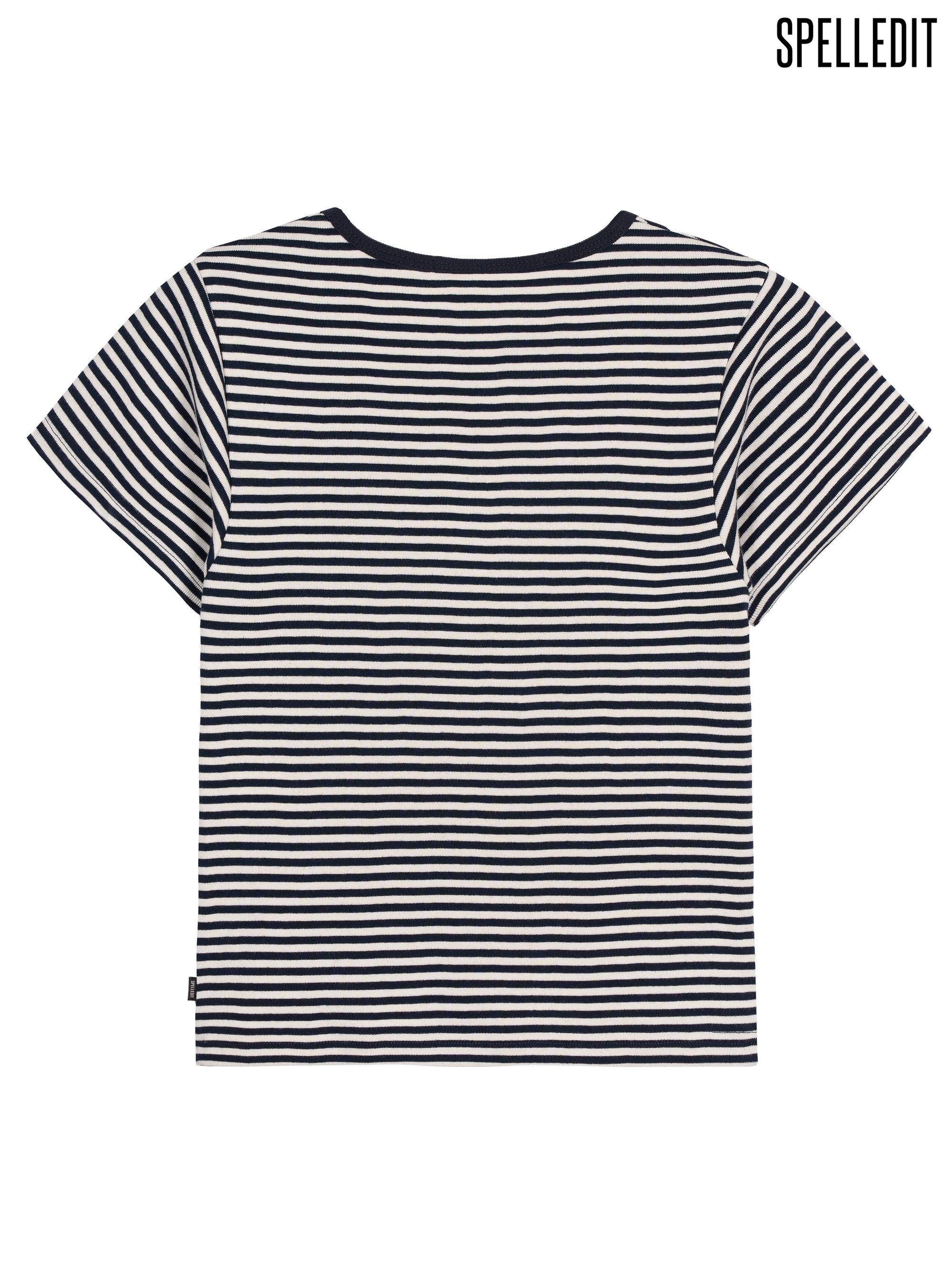 STRIPE LETTERING SLIM T-SHIRT