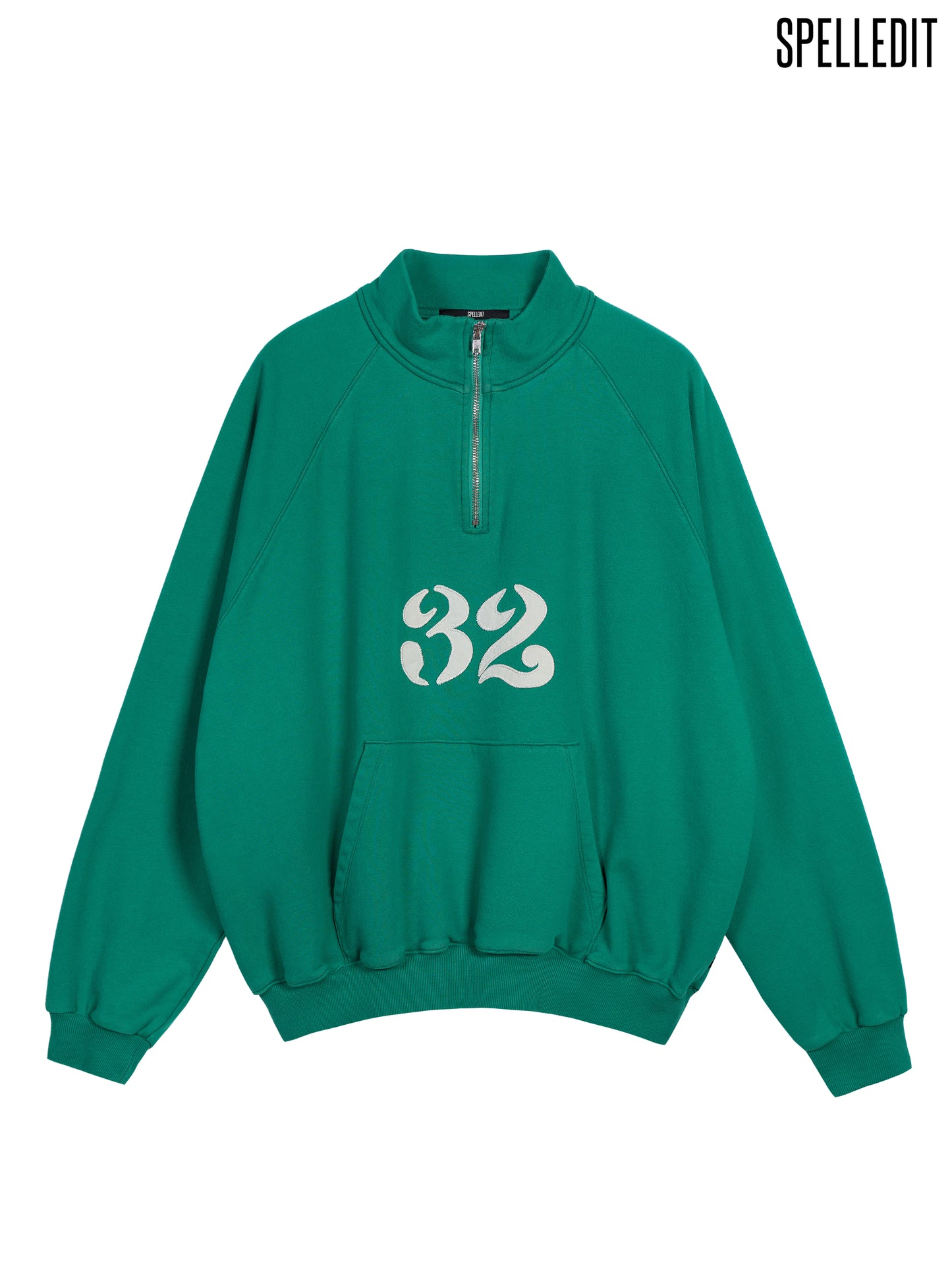 APPLIQUE HALF-ZIP SWEATSHIRT