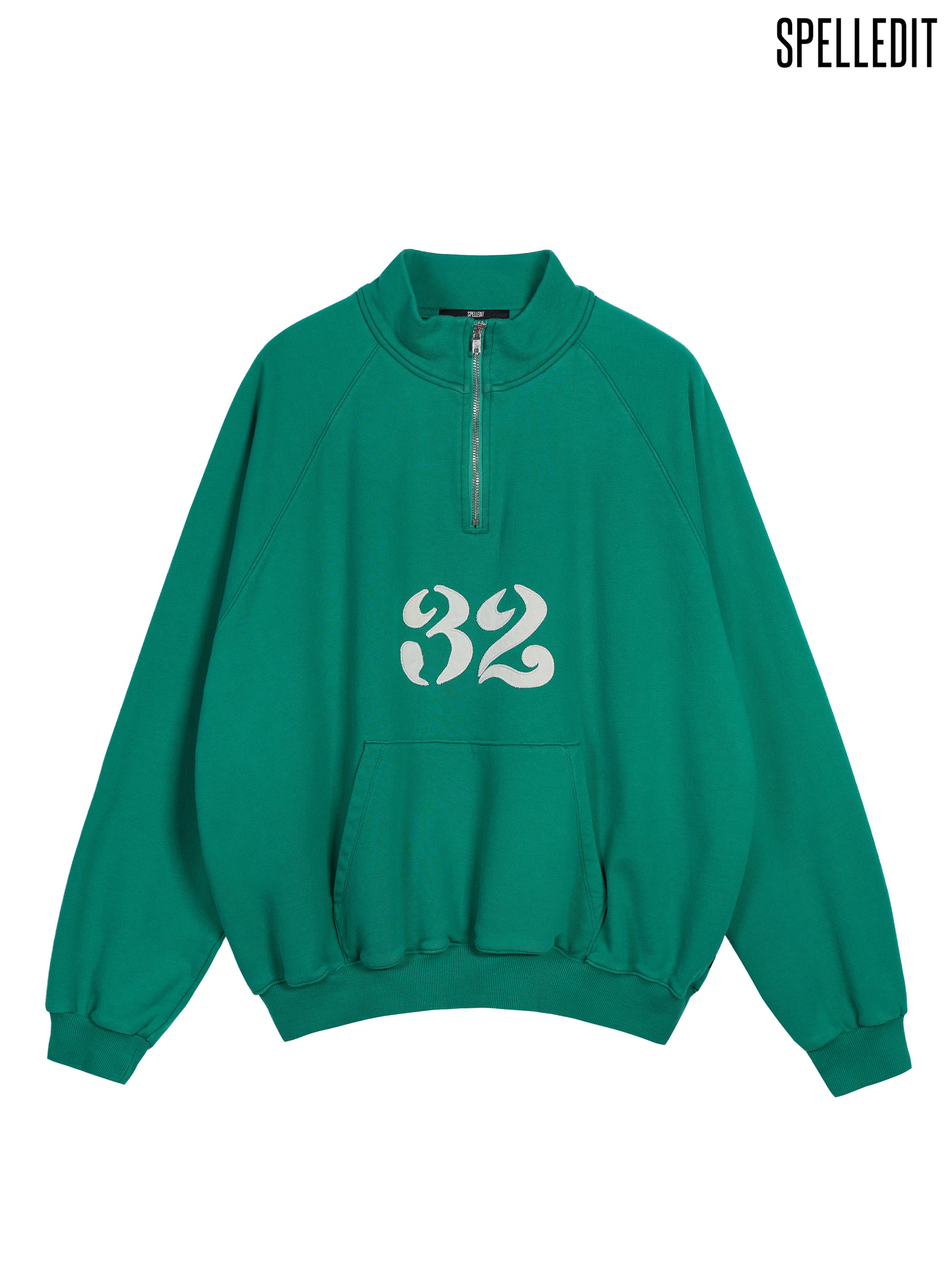 APPLIQUE HALF-ZIP SWEATSHIRT