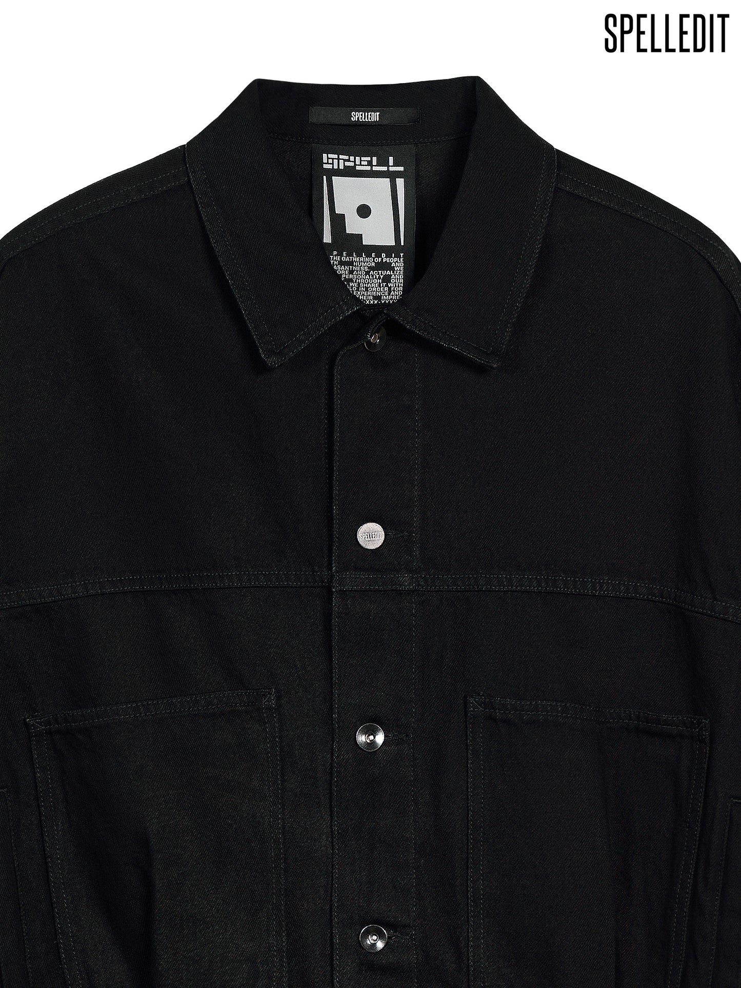 BLACK DENIM TRUCKER JACKET