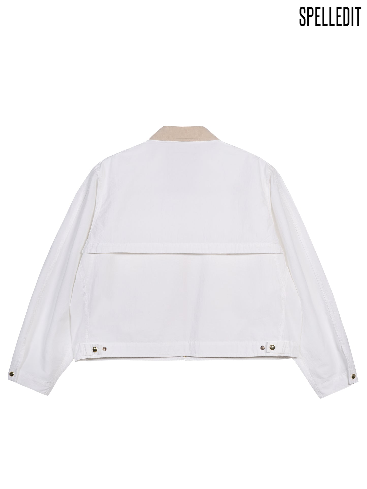 CONTRAST-COLLAR UTILITY JACKET