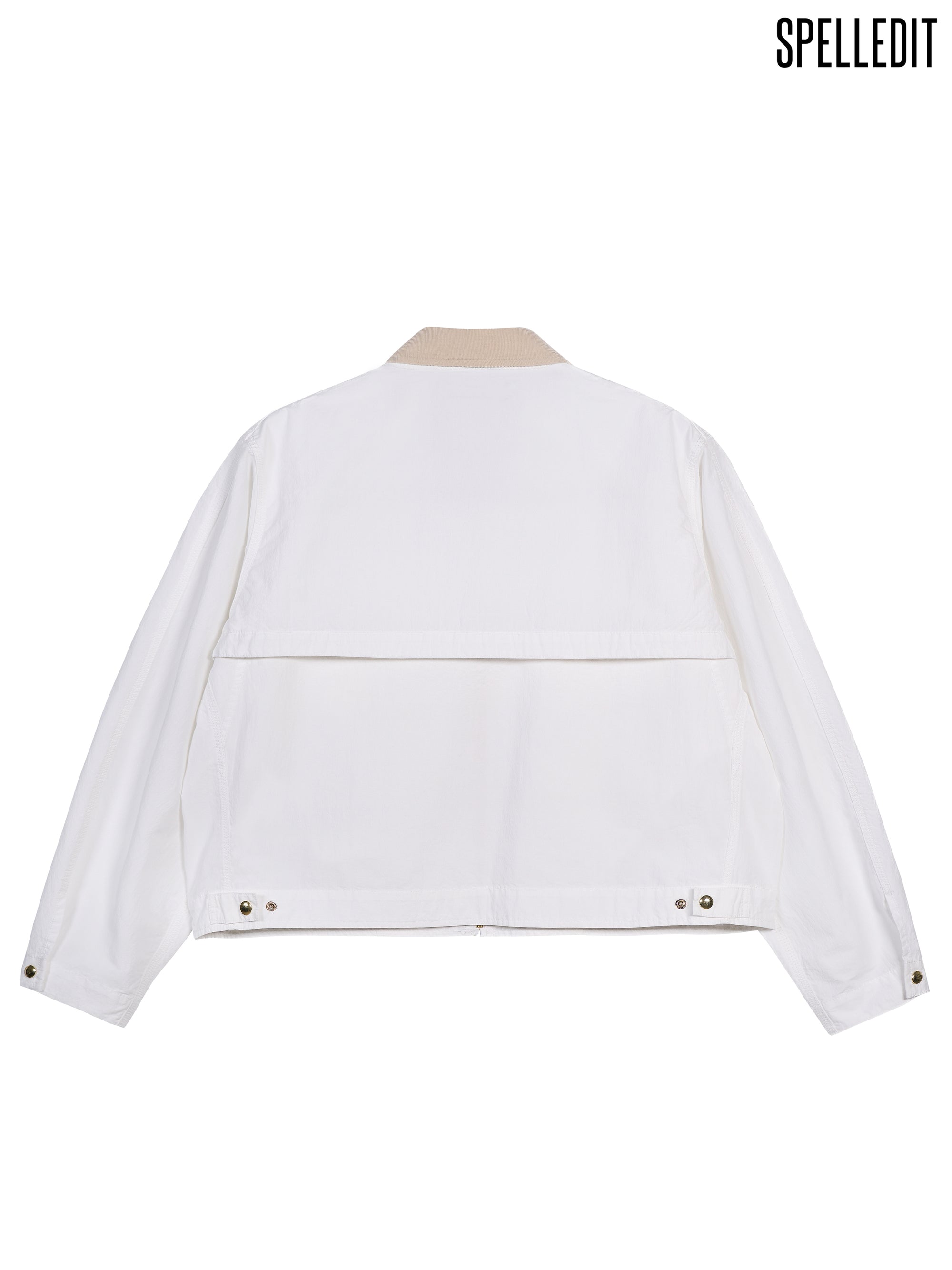CONTRAST-COLLAR UTILITY JACKET