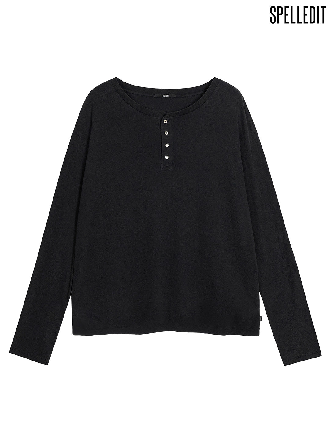 [6/22 PRE]LOOSE FIT HENLEY LONG SLEEVE T-SHIRT
